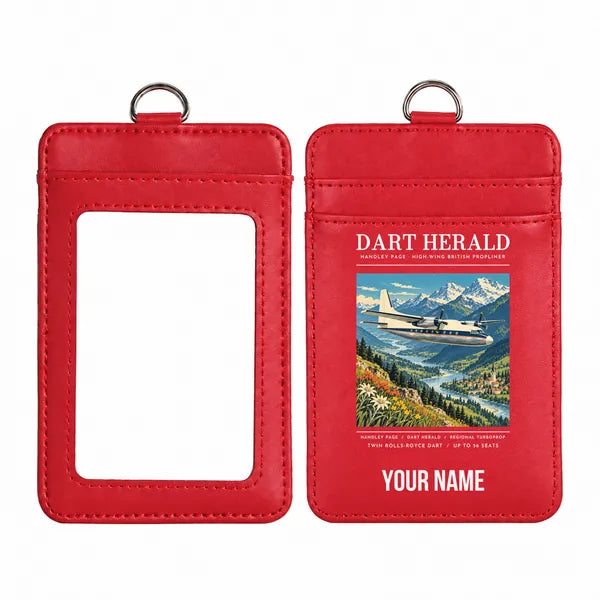 Handley Page HPR.7 Dart Herald - Poster - ID Card Holder - Red + Name