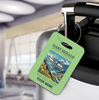 Thumbnail for Handley Page HPR.7 Dart Herald - Poster + Name - Luggage Tag - Light Green