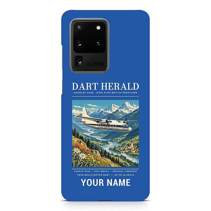 Handley Page HPR.7 Dart Herald - Poster + Name - Samsung Case - Blue