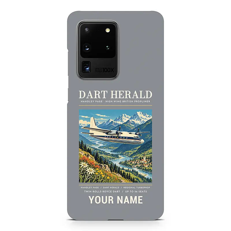 Handley Page HPR.7 Dart Herald - Poster + Name - Samsung Case - Gray