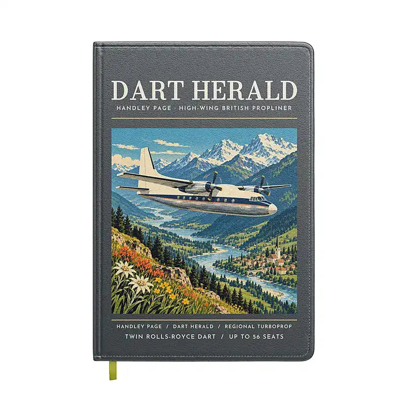 Handley Page HPR.7 Dart Herald - Poster - Notebook - Gray