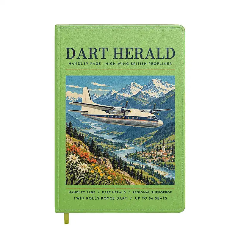 Handley Page HPR.7 Dart Herald - Poster - Notebook - Light Green