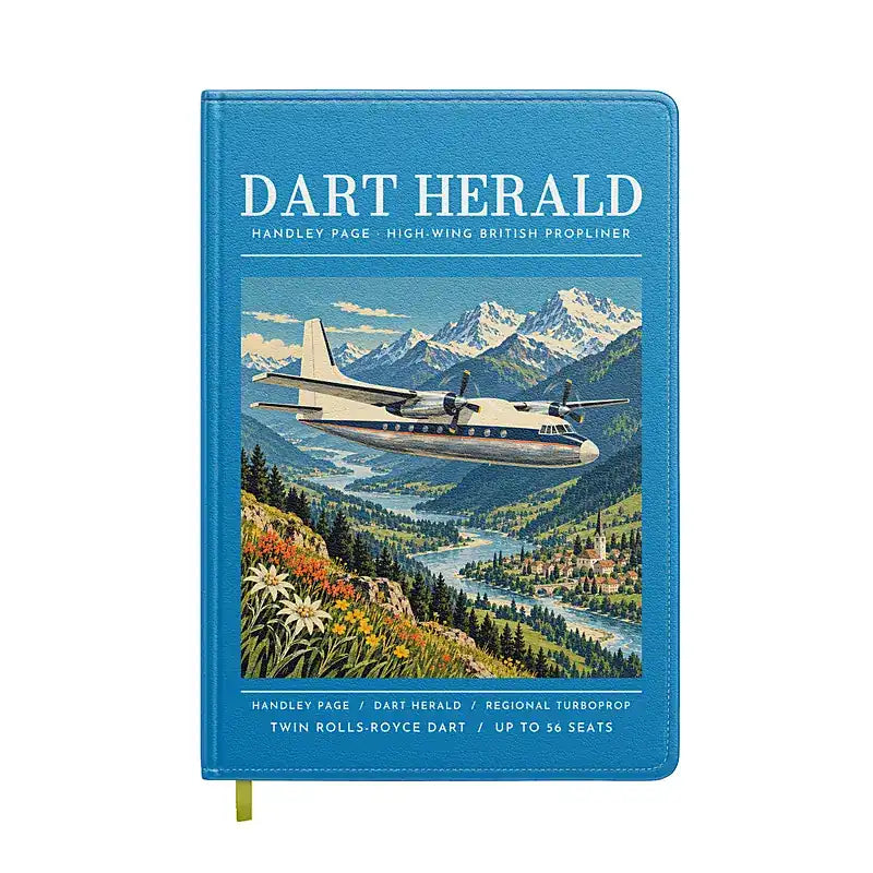 Handley Page HPR.7 Dart Herald - Poster - Notebook - Turquoise