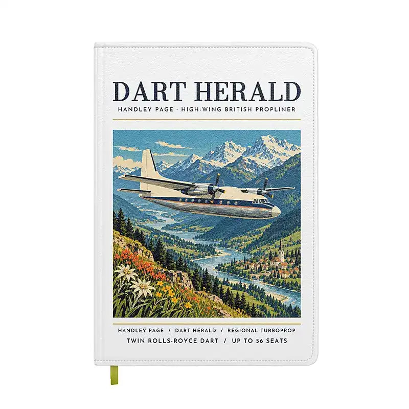 Handley Page HPR.7 Dart Herald - Poster - Notebook - White