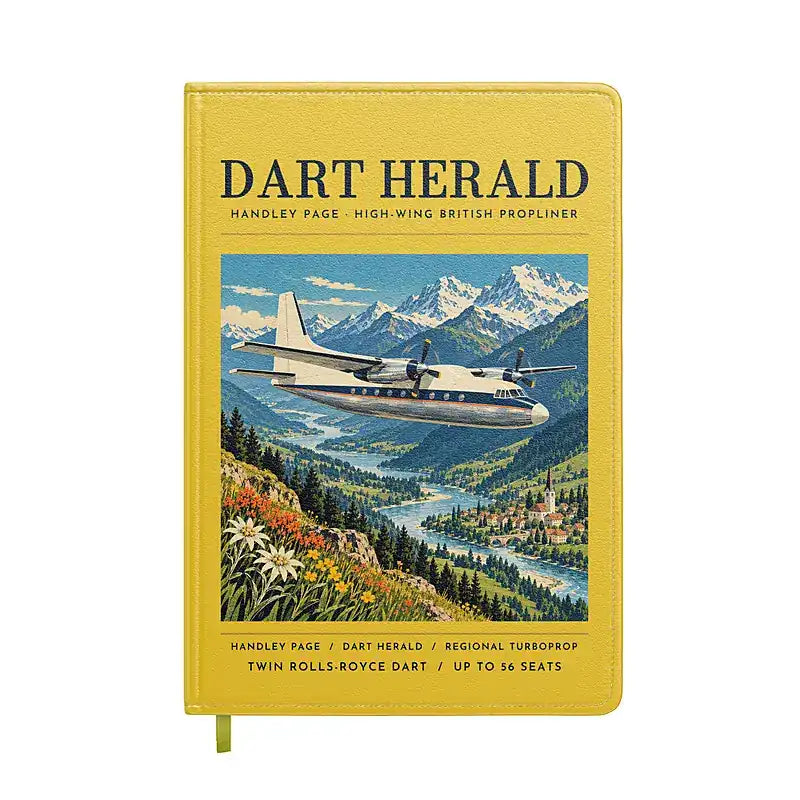 Handley Page HPR.7 Dart Herald - Poster - Notebook - Yellow