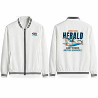 Thumbnail for Handley Page HPR.7 Dart Herald Stylish Jackets - Baseball Collar - Cartoon - White