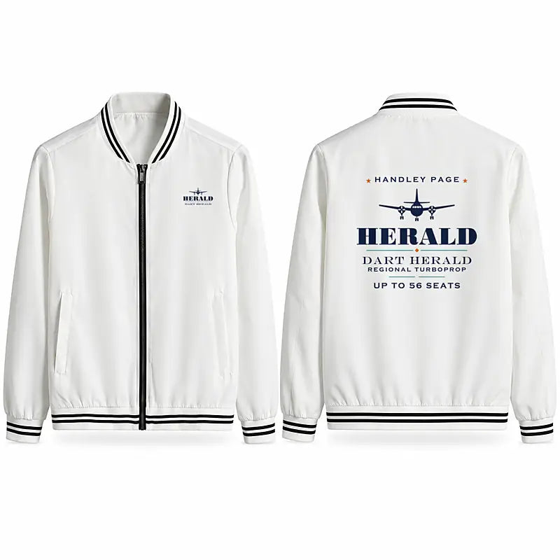 Handley Page HPR.7 Dart Herald Stylish Jackets - Baseball Collar - Heritage - White