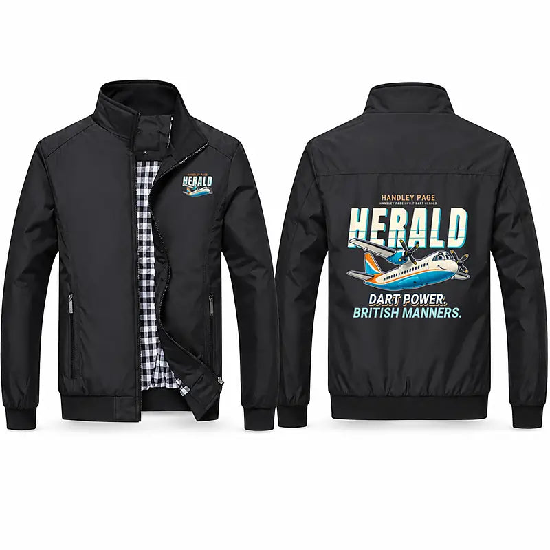 Handley Page HPR.7 Dart Herald Stylish Jackets - Stand Collar - Cartoon - Black