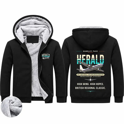 Handley Page HPR.7 Dart Herald Zipped Sweatshirts - Original - Black