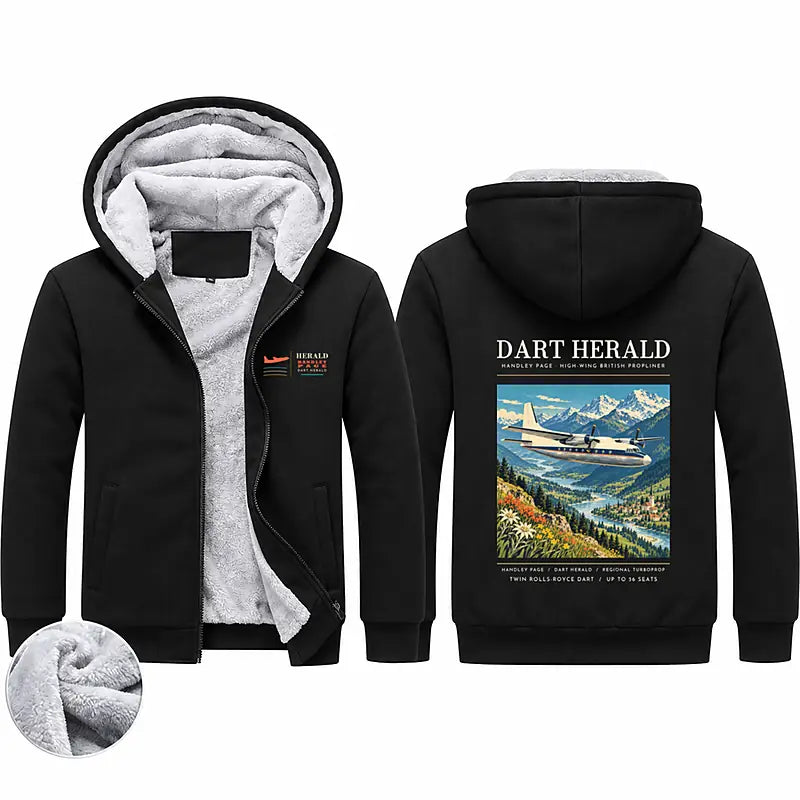 Handley Page HPR.7 Dart Herald Zipped Sweatshirts - Poster - Black