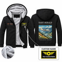 Thumbnail for Handley Page HPR.7 Dart Herald Zipped Sweatshirts - Poster + Name - Black