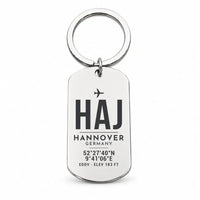 Thumbnail for Hannover Airport HAJ - Key Chain - Original Design - Silver