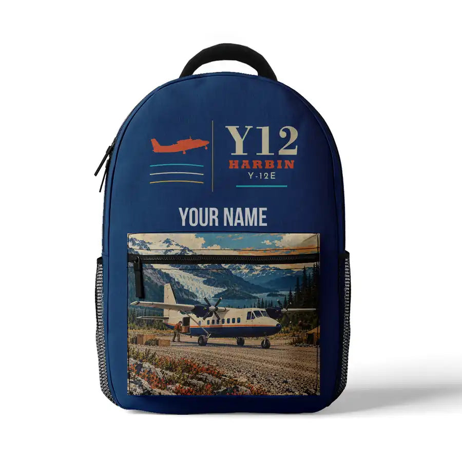 Harbin Y-12E - 3D Backpack - Blue + Name