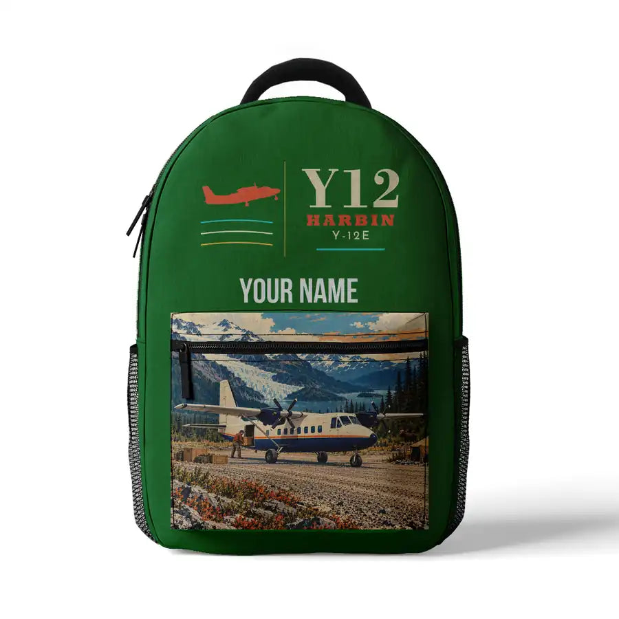 Harbin Y-12E - 3D Backpack - Green + Name