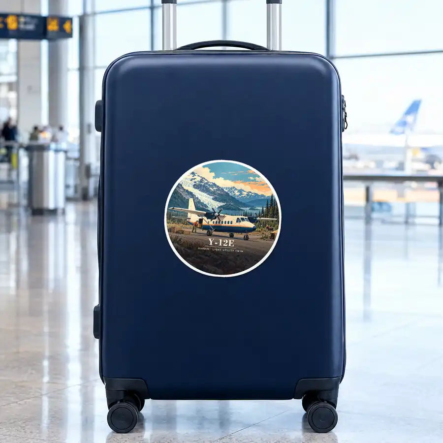 Harbin Y-12E - 3D - Circle Sticker - Suitcase