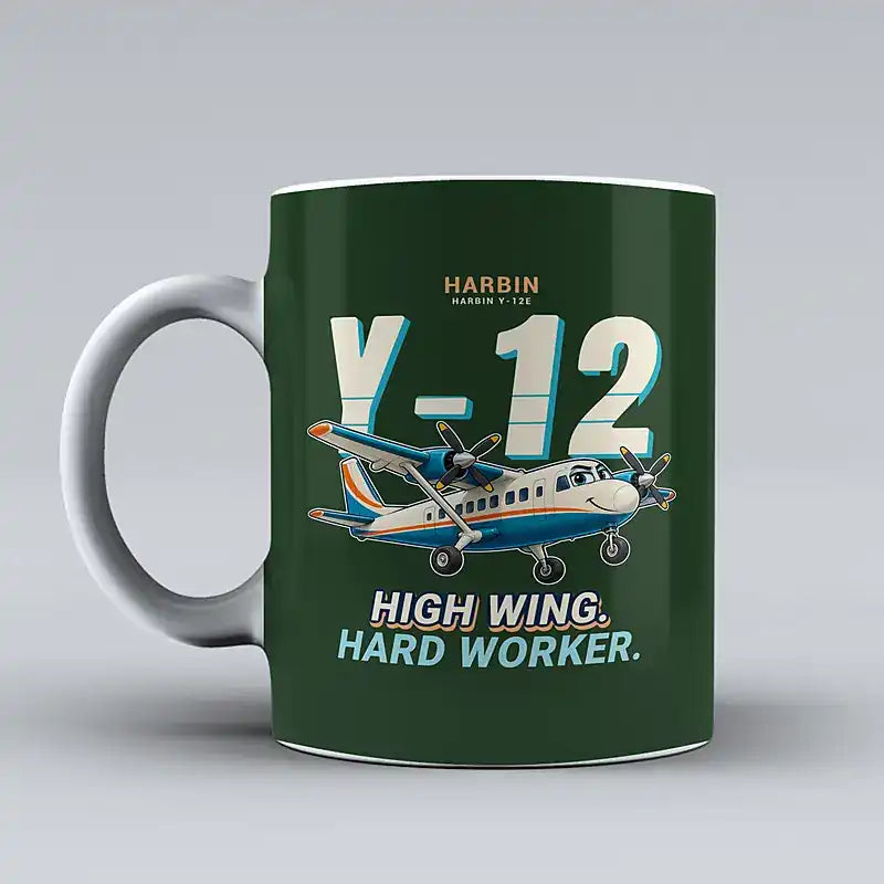 Harbin Y-12E - Cartoon - Mug - Dark Green