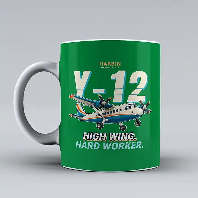 Harbin Y-12E - Cartoon - Mug - Green