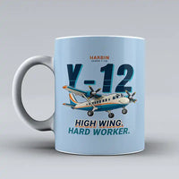 Thumbnail for Harbin Y-12E - Cartoon - Mug - Light Blue