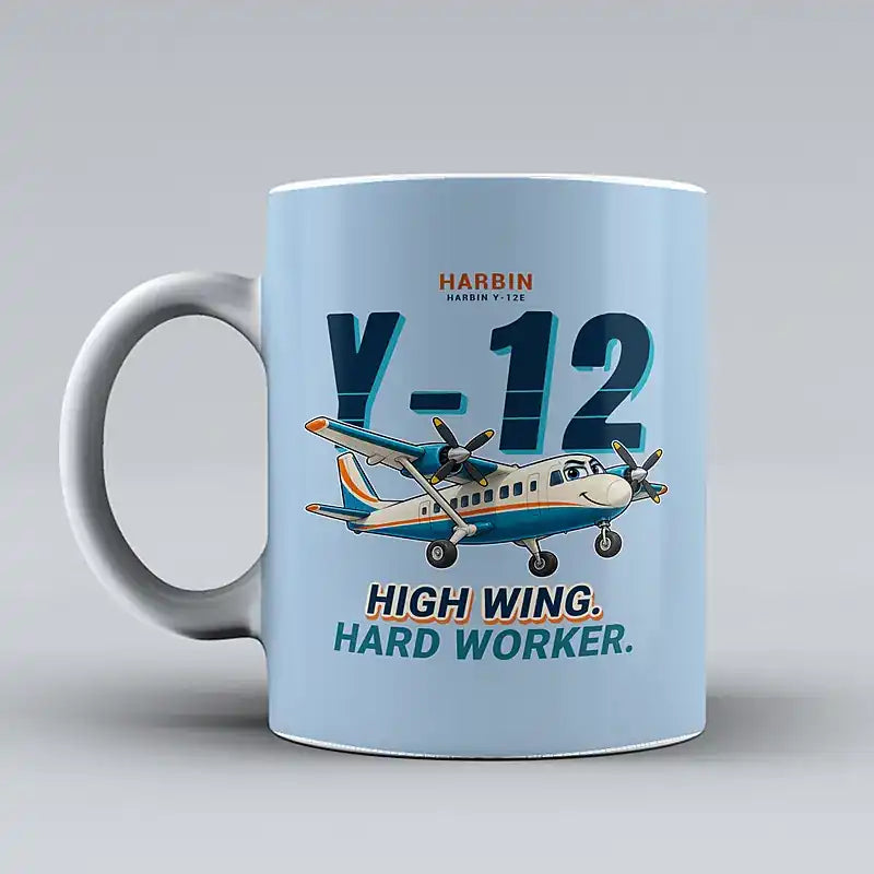 Harbin Y-12E - Cartoon - Mug - Light Blue