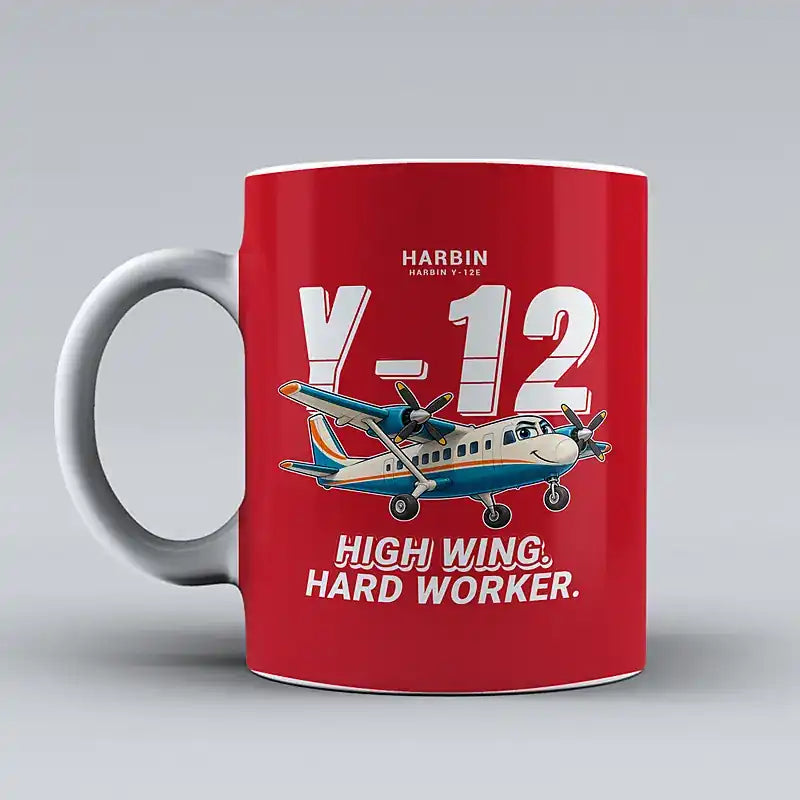 Harbin Y-12E - Cartoon - Mug - Red