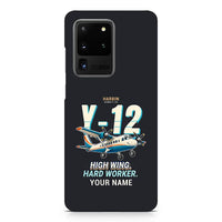 Thumbnail for Harbin Y-12E - Cartoon + Name - Samsung Case - Black