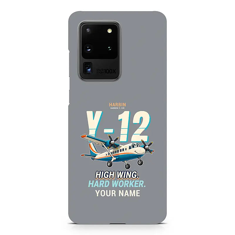 Harbin Y-12E - Cartoon + Name - Samsung Case - Gray