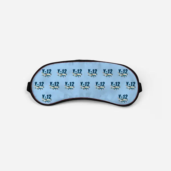 Harbin Y-12E - Cartoon Pattern - Sleep Mask - Light Blue
