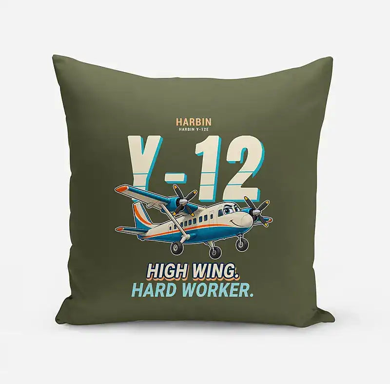 Harbin Y-12E - Cartoon - Pillow - Green Army