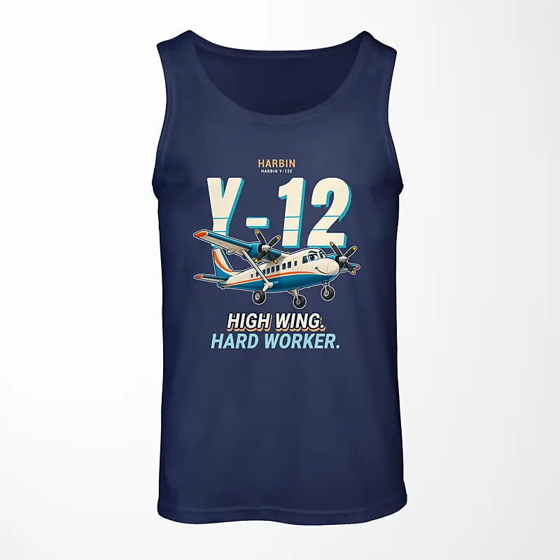 Harbin Y-12E - Cartoon - Tank Top - Dark Blue