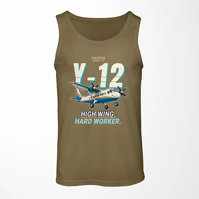 Harbin Y-12E - Cartoon - Tank Top - Green Army