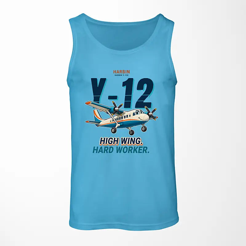 Harbin Y-12E - Cartoon - Tank Top - Sky Blue