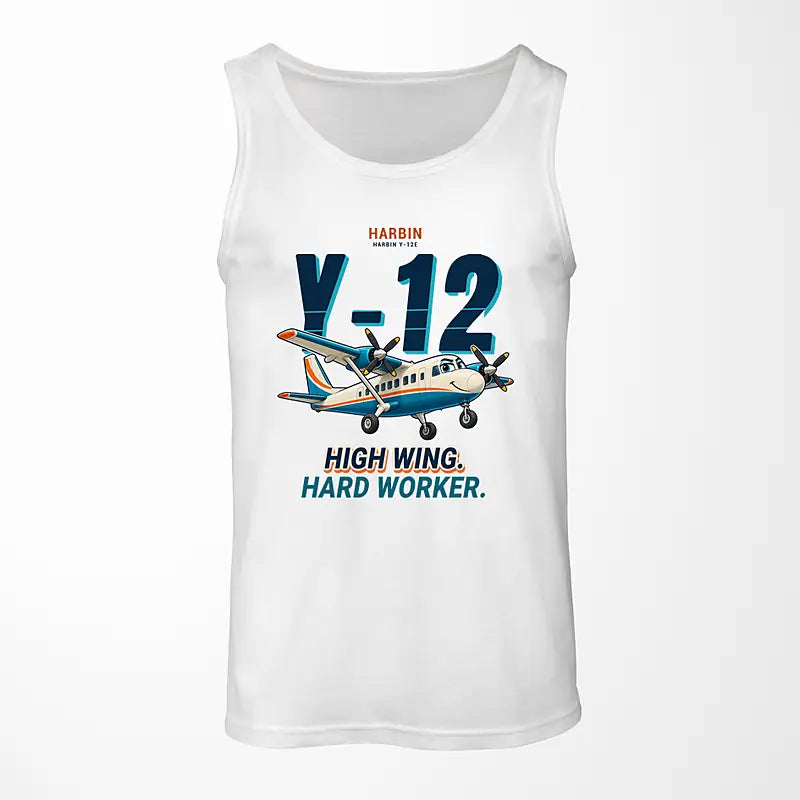 Harbin Y-12E - Cartoon - Tank Top - White