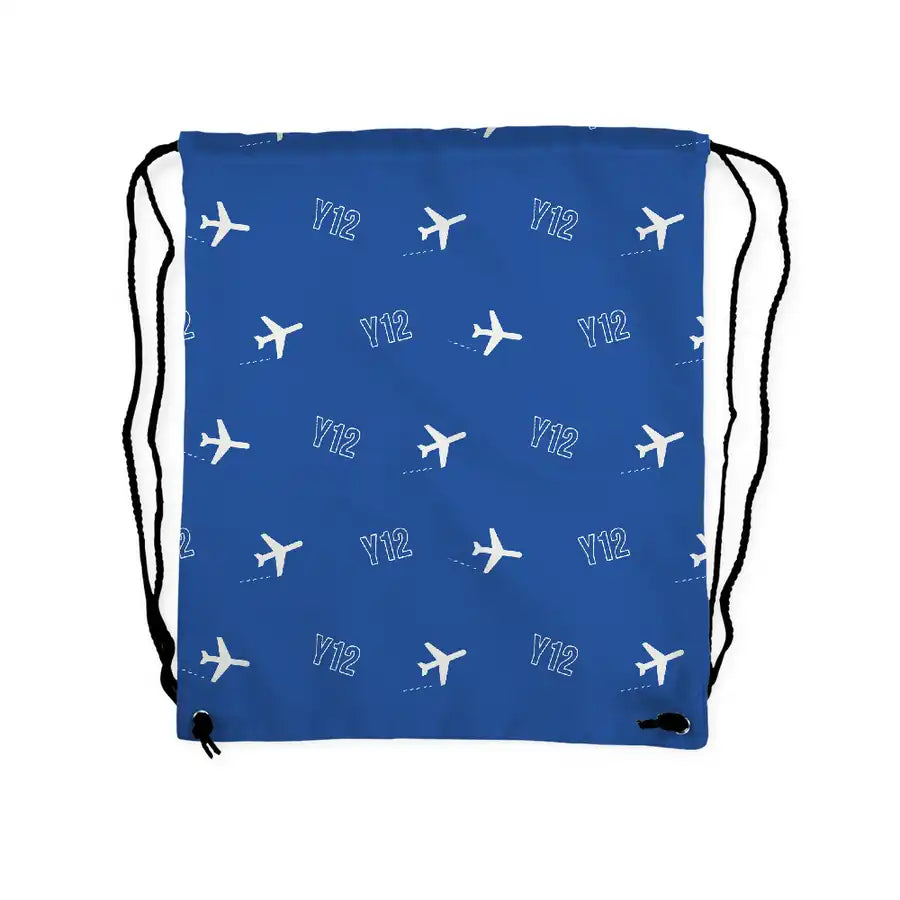 Harbin Y-12E - Drawstring Bag - 3D Pattern - Blue