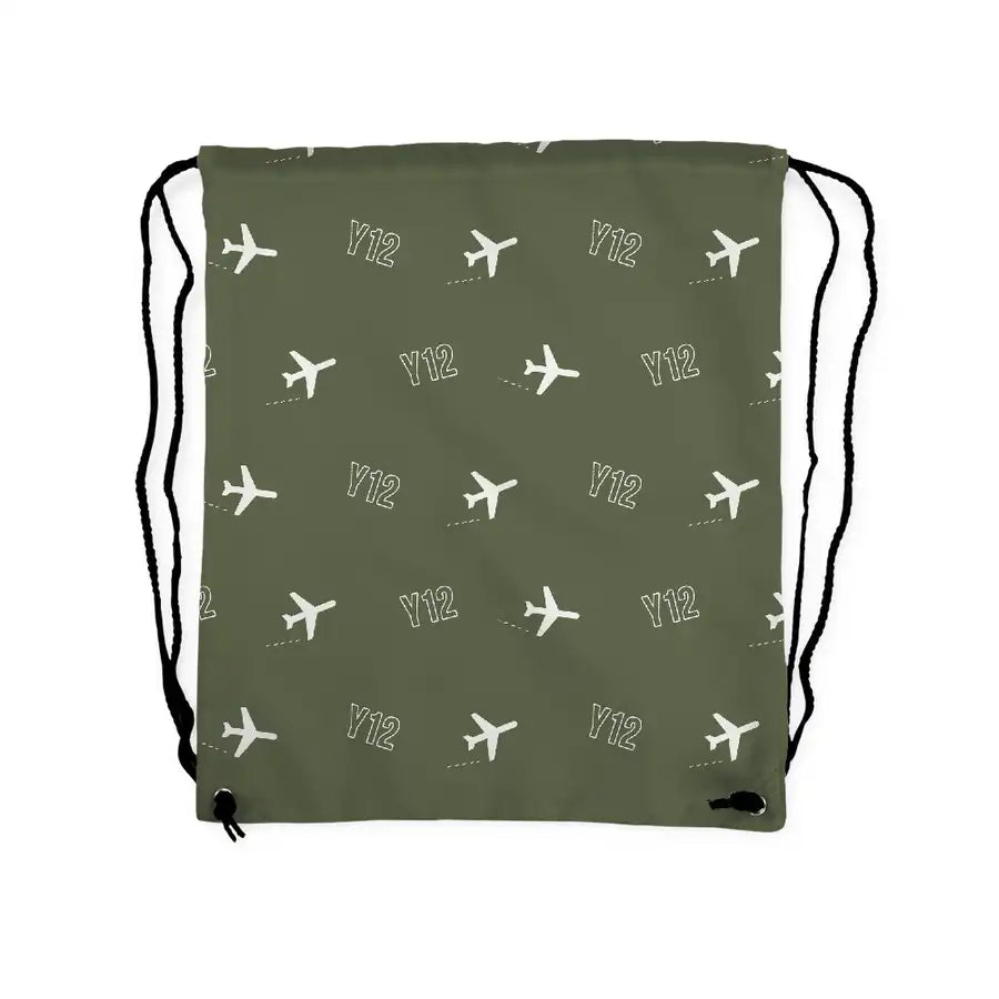 Harbin Y-12E - Drawstring Bag - 3D Pattern - Green Army
