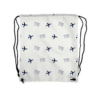 Thumbnail for Harbin Y-12E - Drawstring Bag - 3D Pattern - White