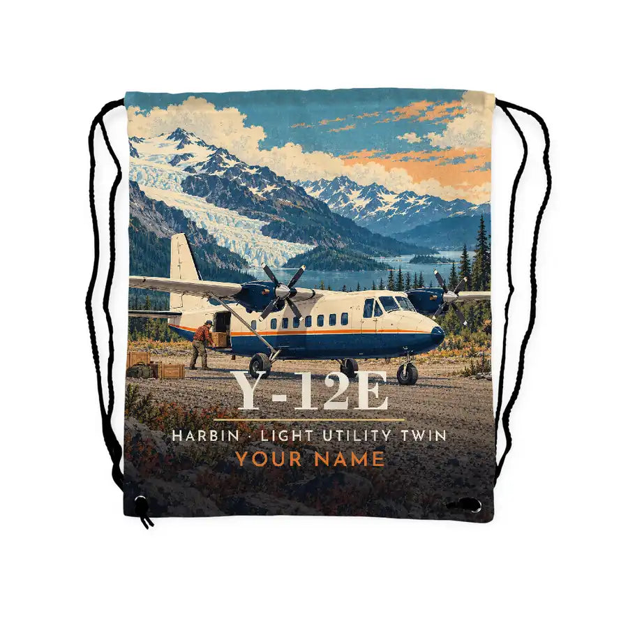 Harbin Y-12E - Drawstring Bag - 3D Scene + Name