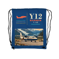 Thumbnail for Harbin Y-12E - Drawstring Bag - Classic - Blue