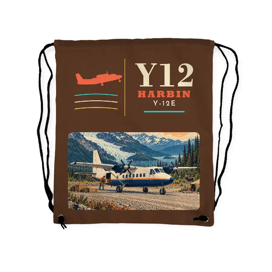 Harbin Y-12E - Drawstring Bag - Classic - Brown