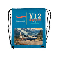 Thumbnail for Harbin Y-12E - Drawstring Bag - Classic - Light Blue