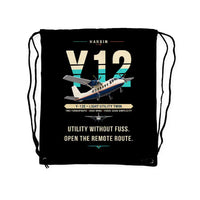 Thumbnail for Harbin Y-12E - Drawstring Bag - Original - Black