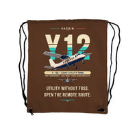 Thumbnail for Harbin Y-12E - Drawstring Bag - Original - Brown