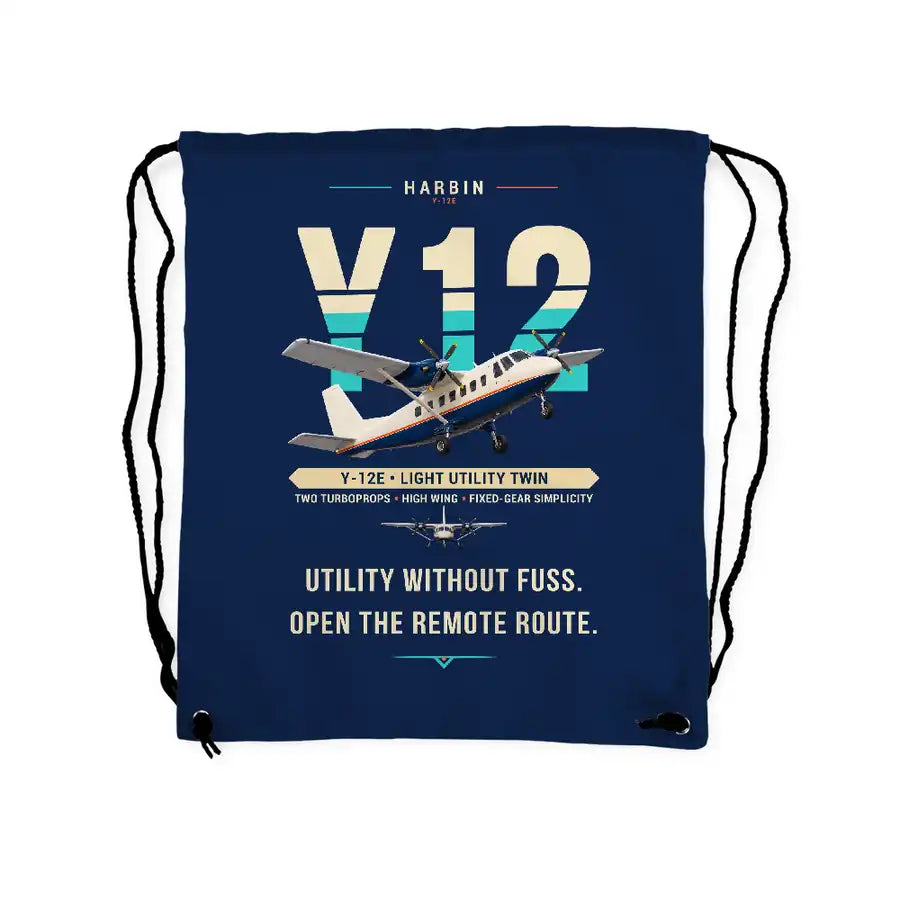 Harbin Y-12E - Drawstring Bag - Original - Dark Blue