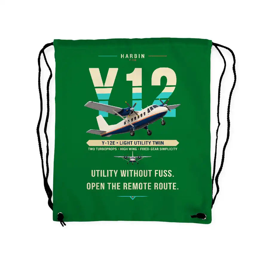 Harbin Y-12E - Drawstring Bag - Original - Green