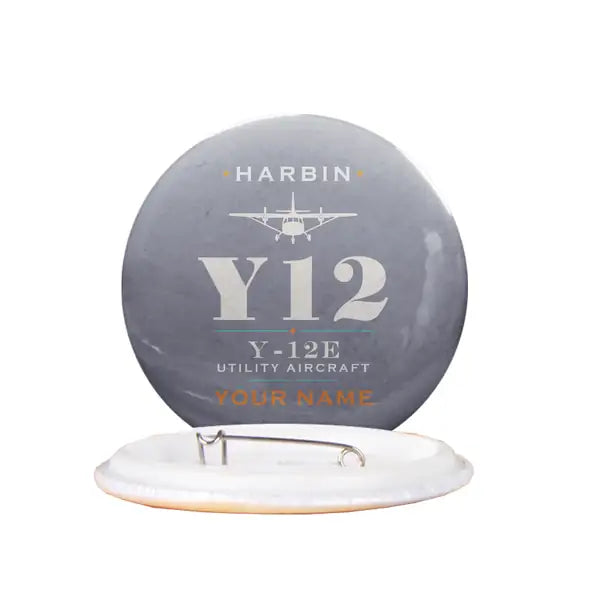 Harbin Y-12E - Heritage + Name - Pin - Gray