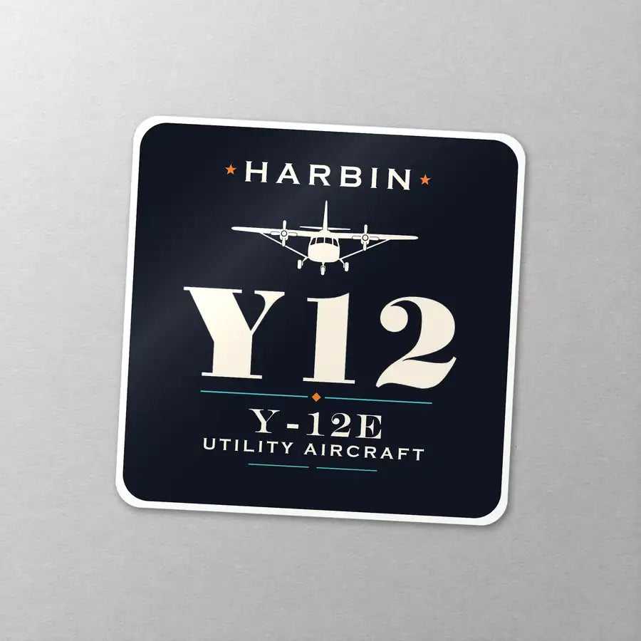 Harbin Y-12E - Heritage - Square Sticker - Close-up