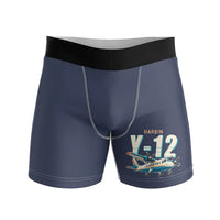 Thumbnail for Harbin Y-12E - Men Boxers - Cartoon - Navy Blue