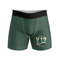 Thumbnail for Harbin Y-12E - Men Boxers - Original + Name - Dark Green