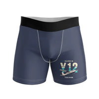 Thumbnail for Harbin Y-12E - Men Boxers - Original + Name - Navy Blue