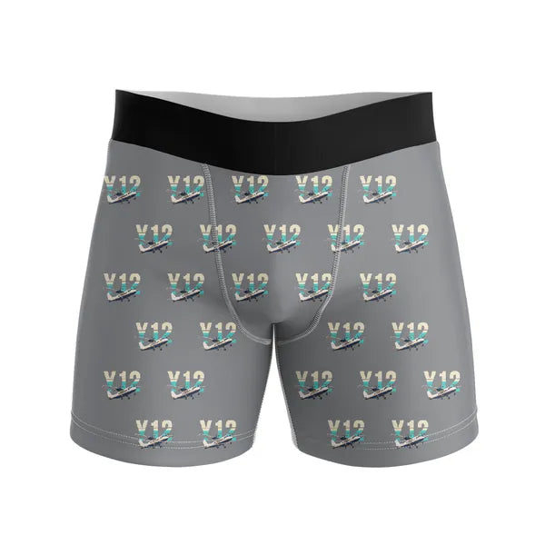 Harbin Y-12E - Men Boxers - Original Pattern - Gray