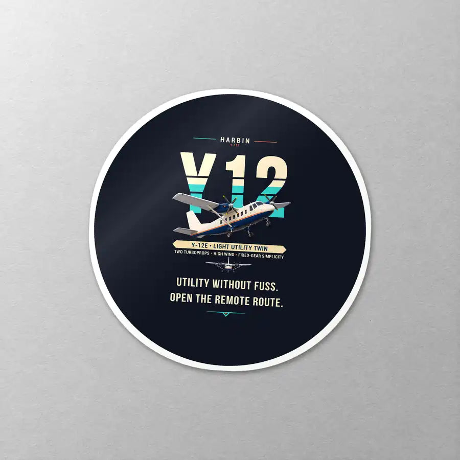 Harbin Y-12E - Original - Circle Sticker - Close-up